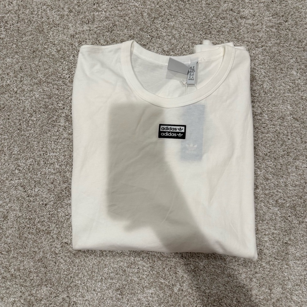 Adidas Men's White Logo T-Shirt